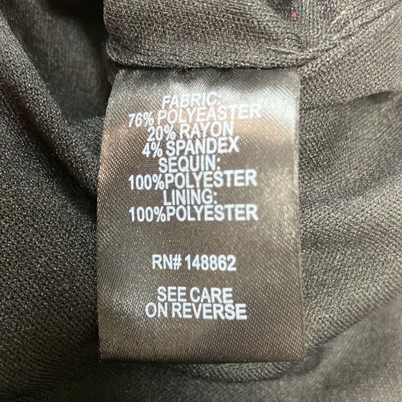 0 Torrid Black and Gold Sequin Midi Skirt - Picture 6 of 6